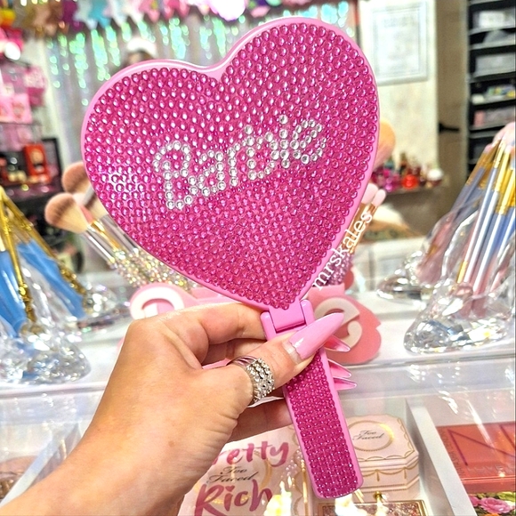 Barbie Other - Barbie Rhinestone Hand Mirror